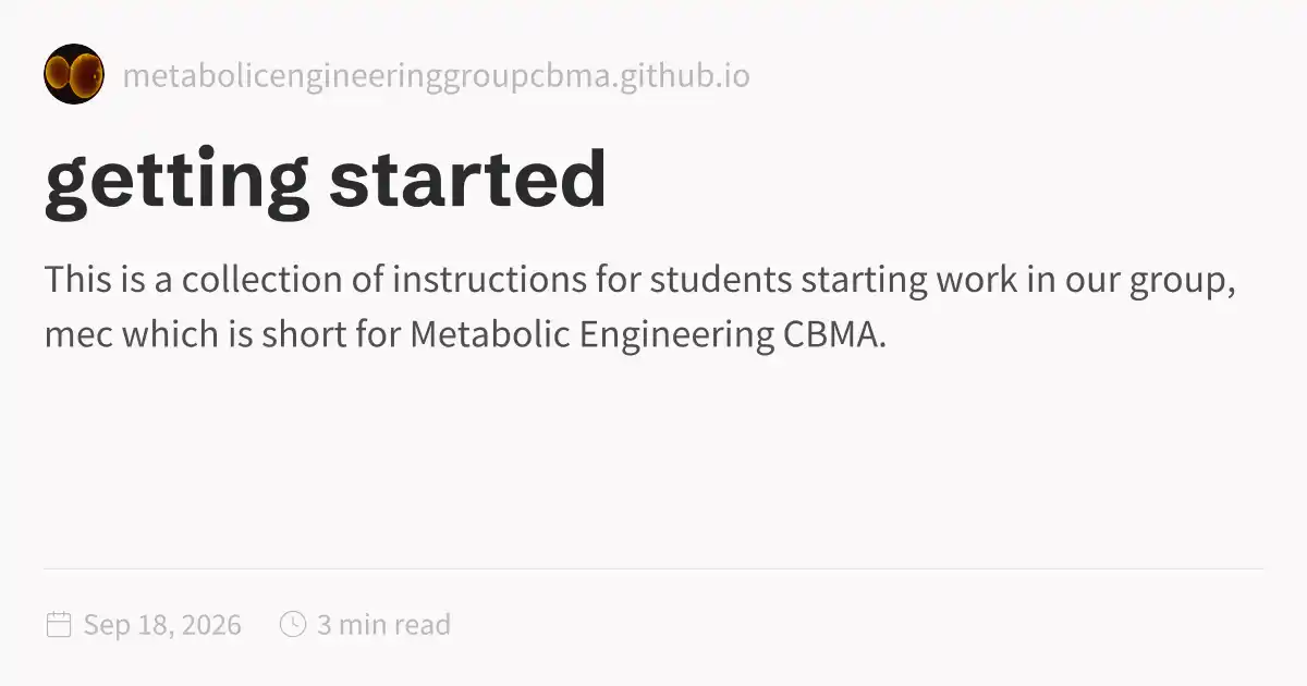 getting started